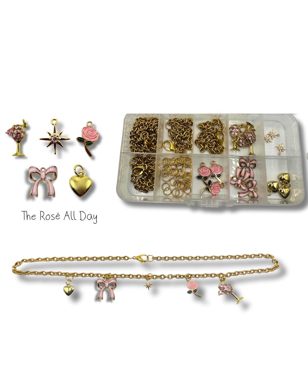 The Rosé All Day- Charm Necklace DIY Kit