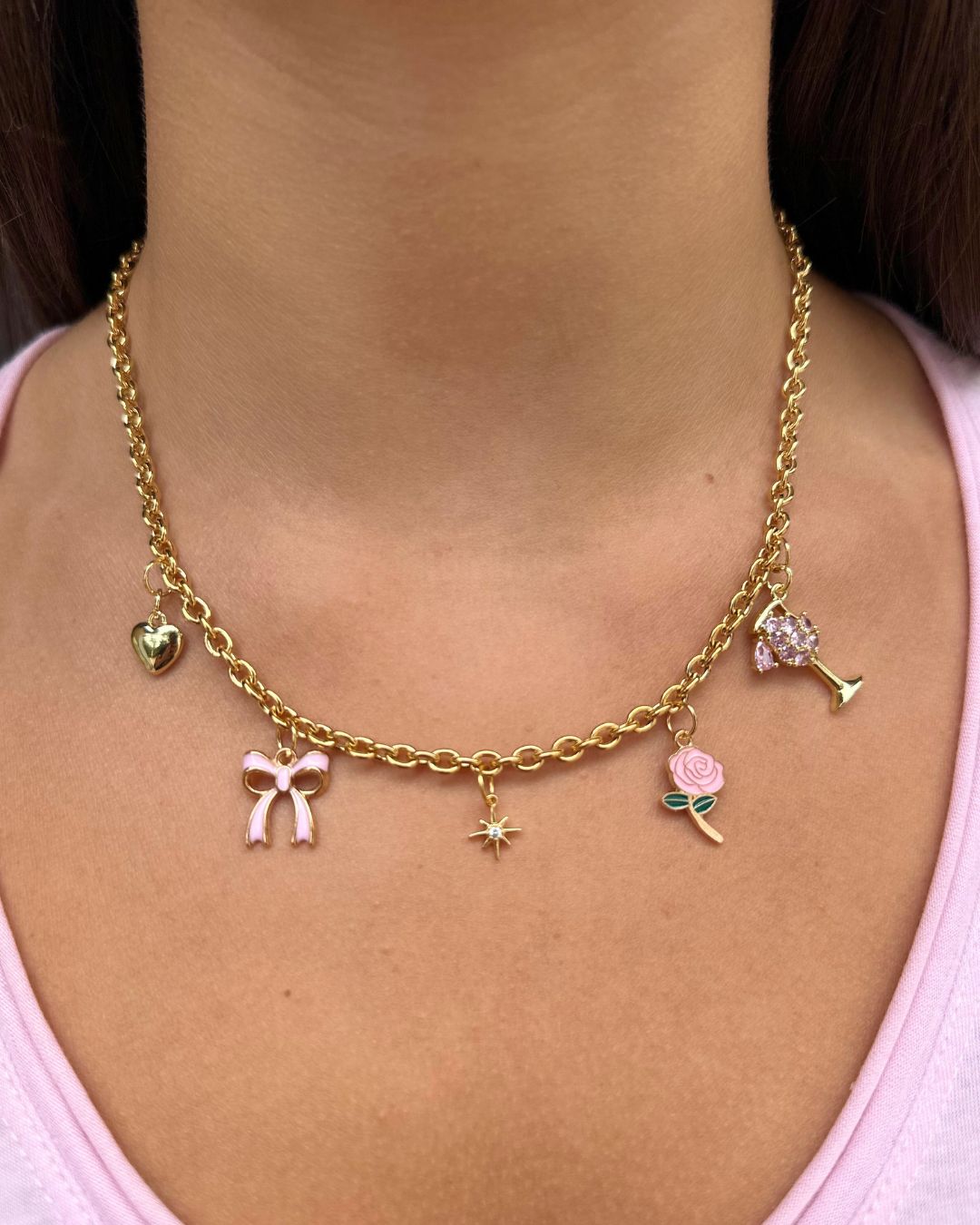 The Rosé All Day- Charm Necklace DIY Kit