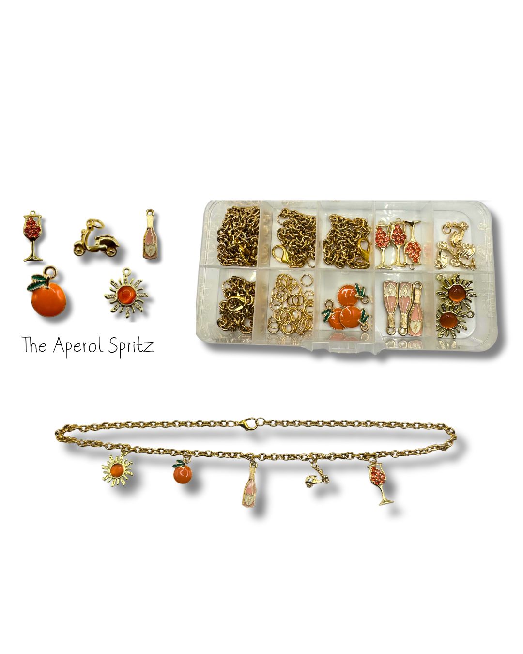 The Aperol Spritz - Charm Necklace DIY Kit