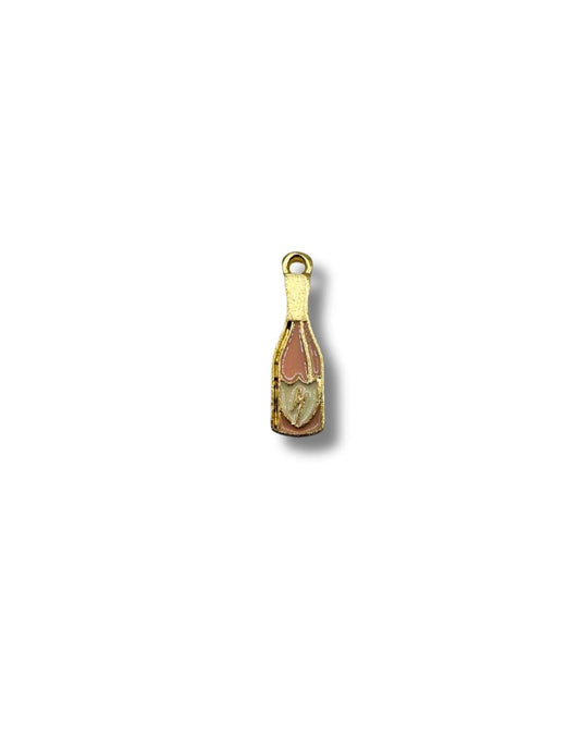 Pink Champagne Bottle Charm