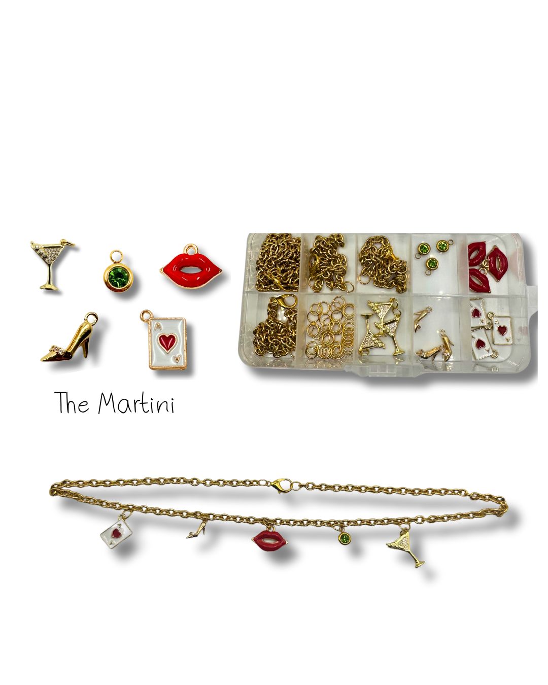 The Martini - Charm Necklace DIY Kit