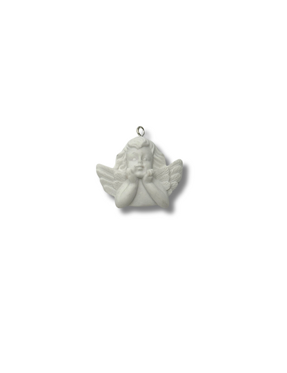 White large cherub charm