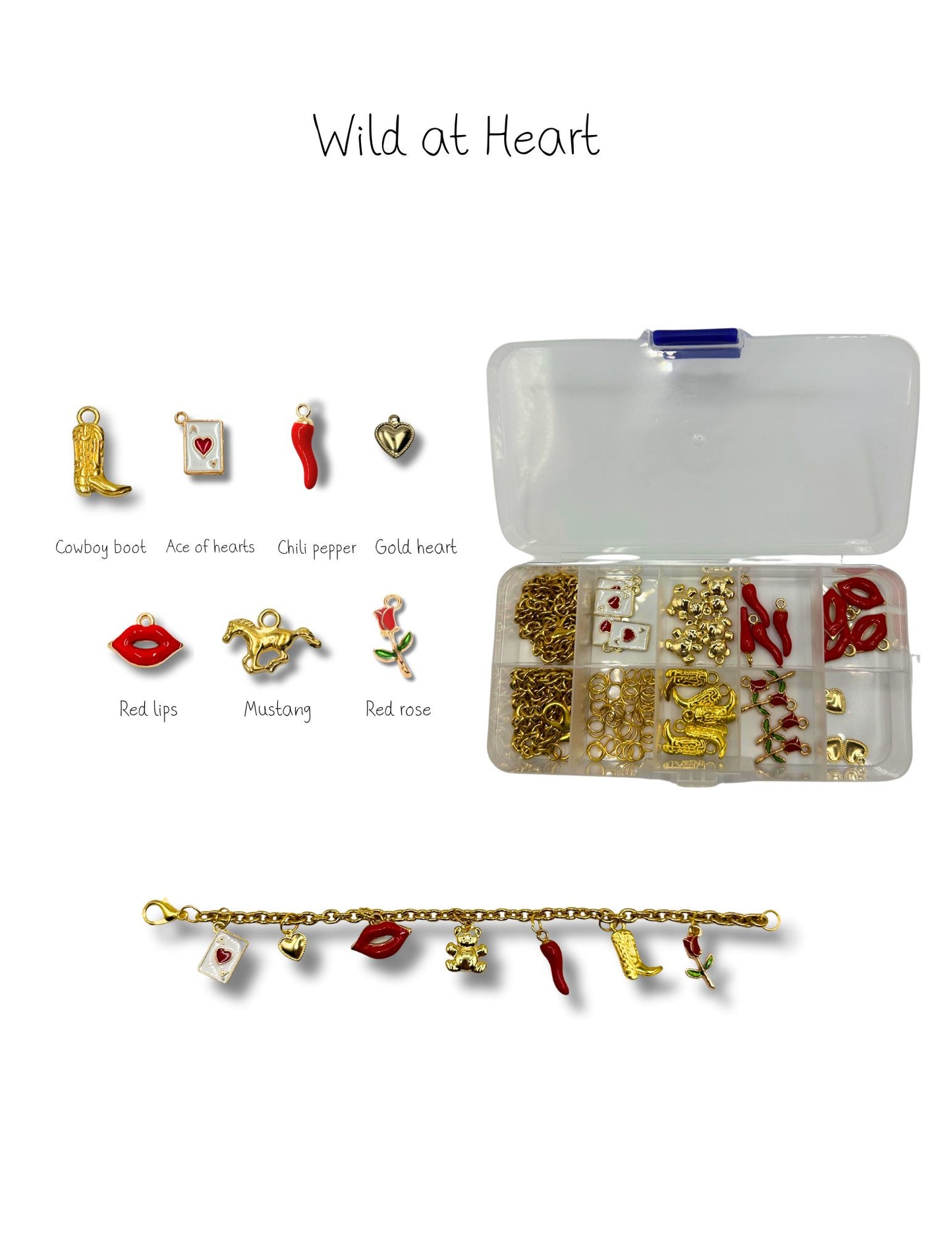 Wild at Heart - Charm Bracelet DIY Kit