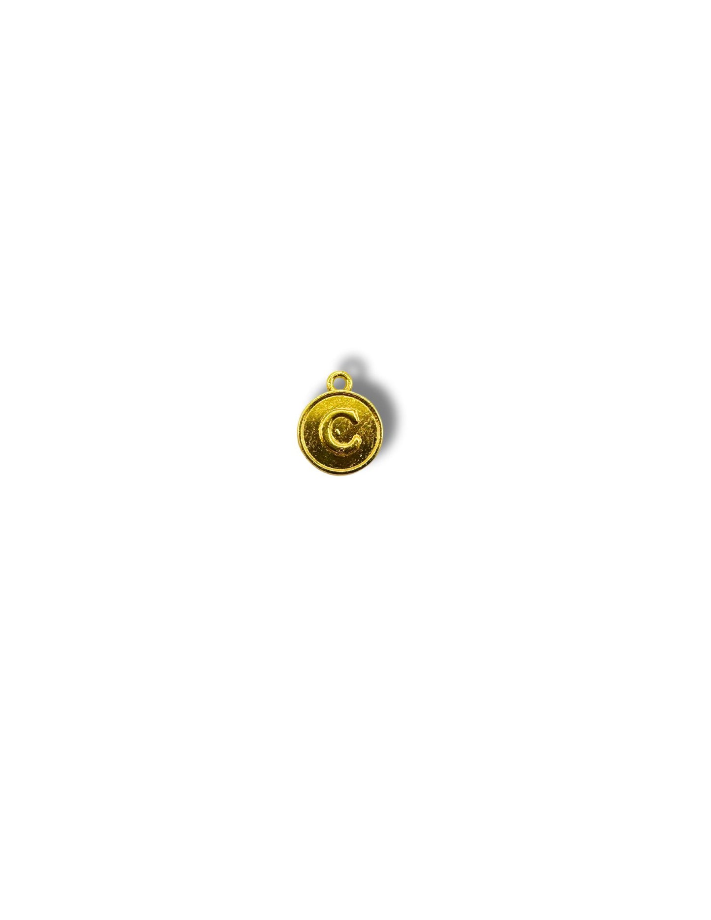 Gold Circle Letter Charm