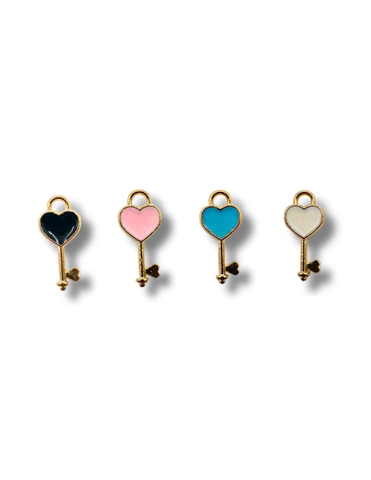 Heart Key Charm