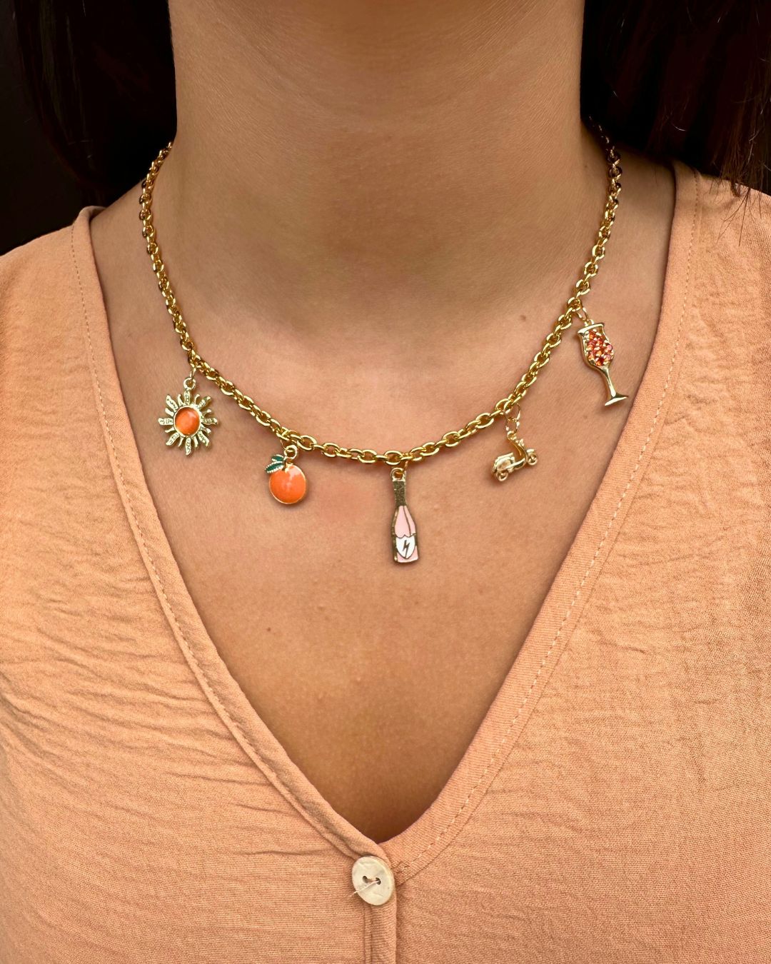 The Aperol Spritz - Charm Necklace DIY Kit