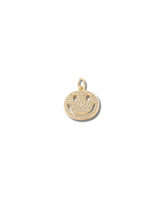 Bedazzled Smiley Charm