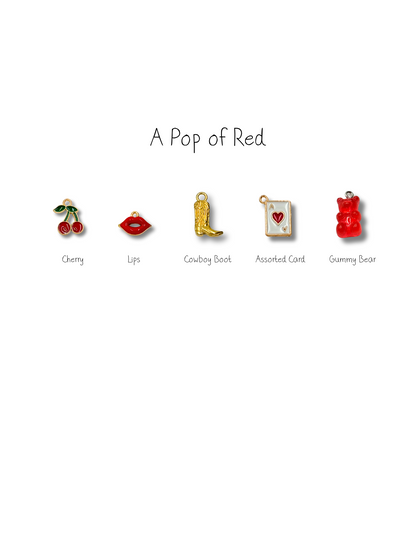 Pop Of Red - Charm Necklace DIY Set