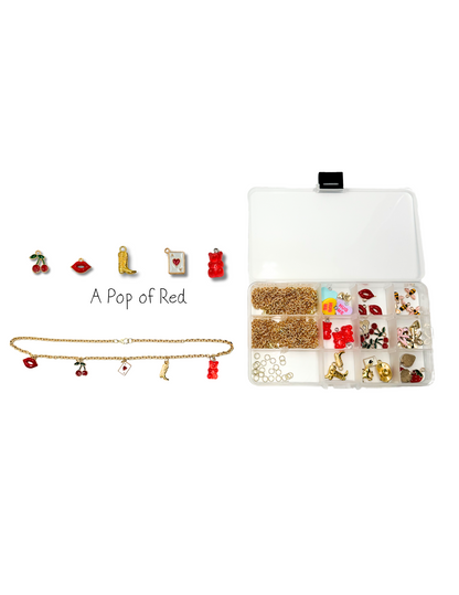 Pop Of Red - Charm Necklace DIY Set