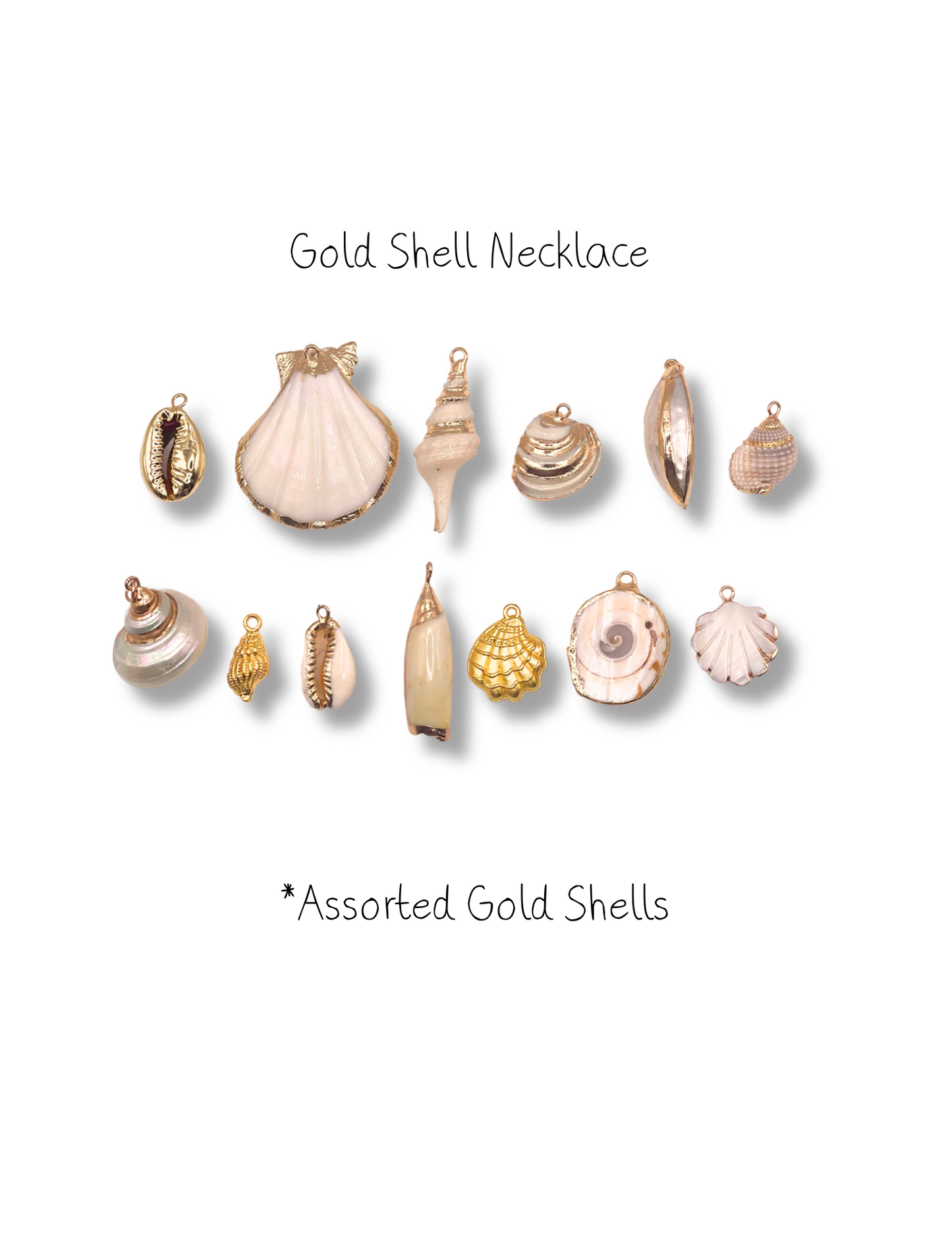 Gold Shell Collection - Charm Necklace DIY Kit