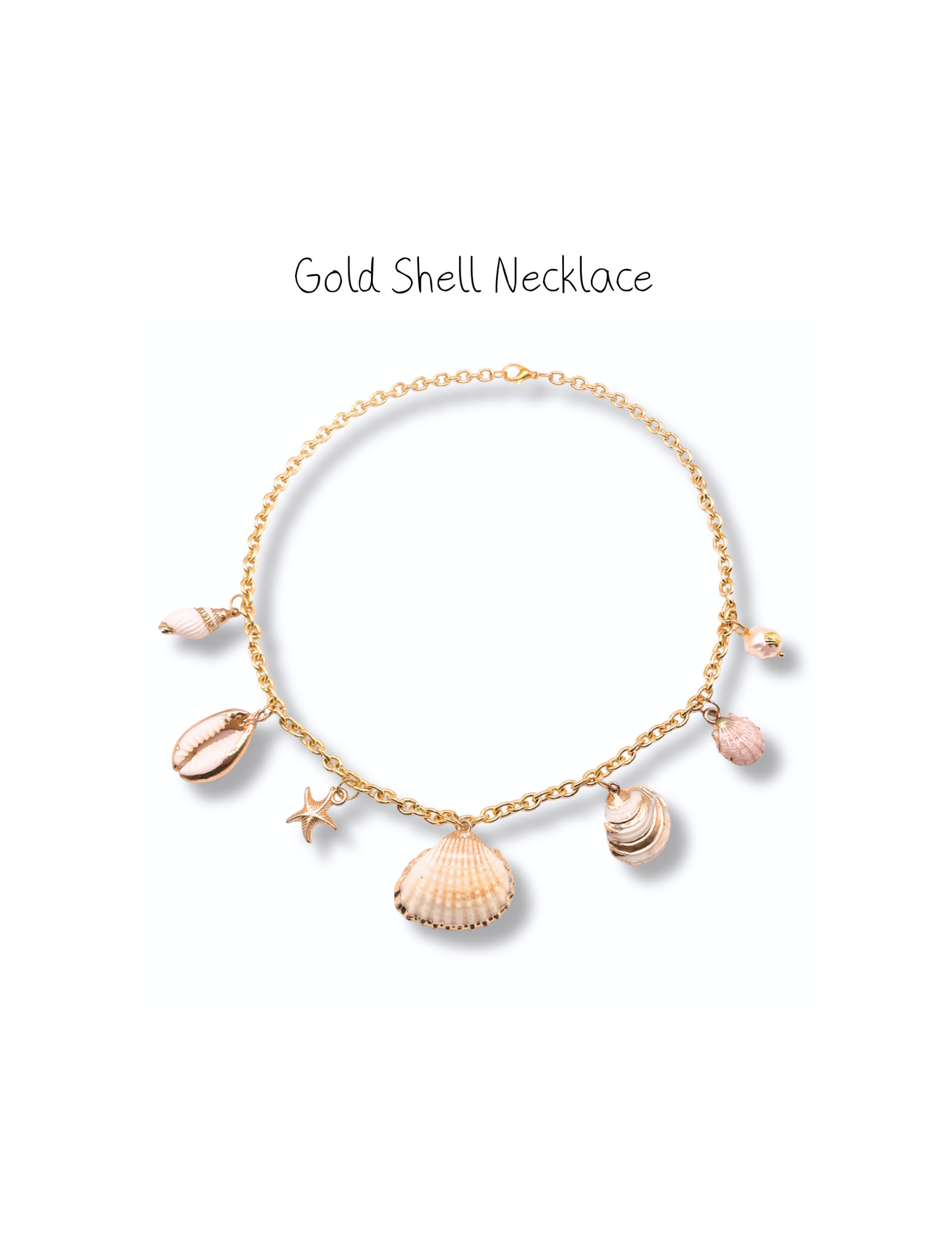 Gold Shell Collection - Charm Necklace DIY Kit