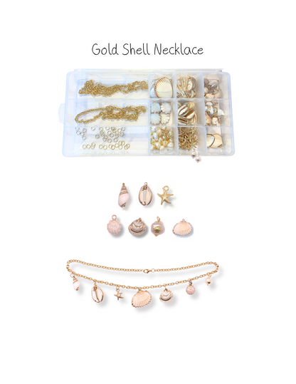 Gold Shell Collection - Charm Necklace DIY Kit