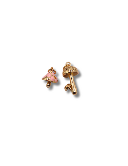 Golden Mushroom Charm